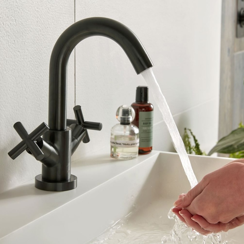 Lifestyle image of Vado Individual Elements Brushed Black Basin Mono Tap